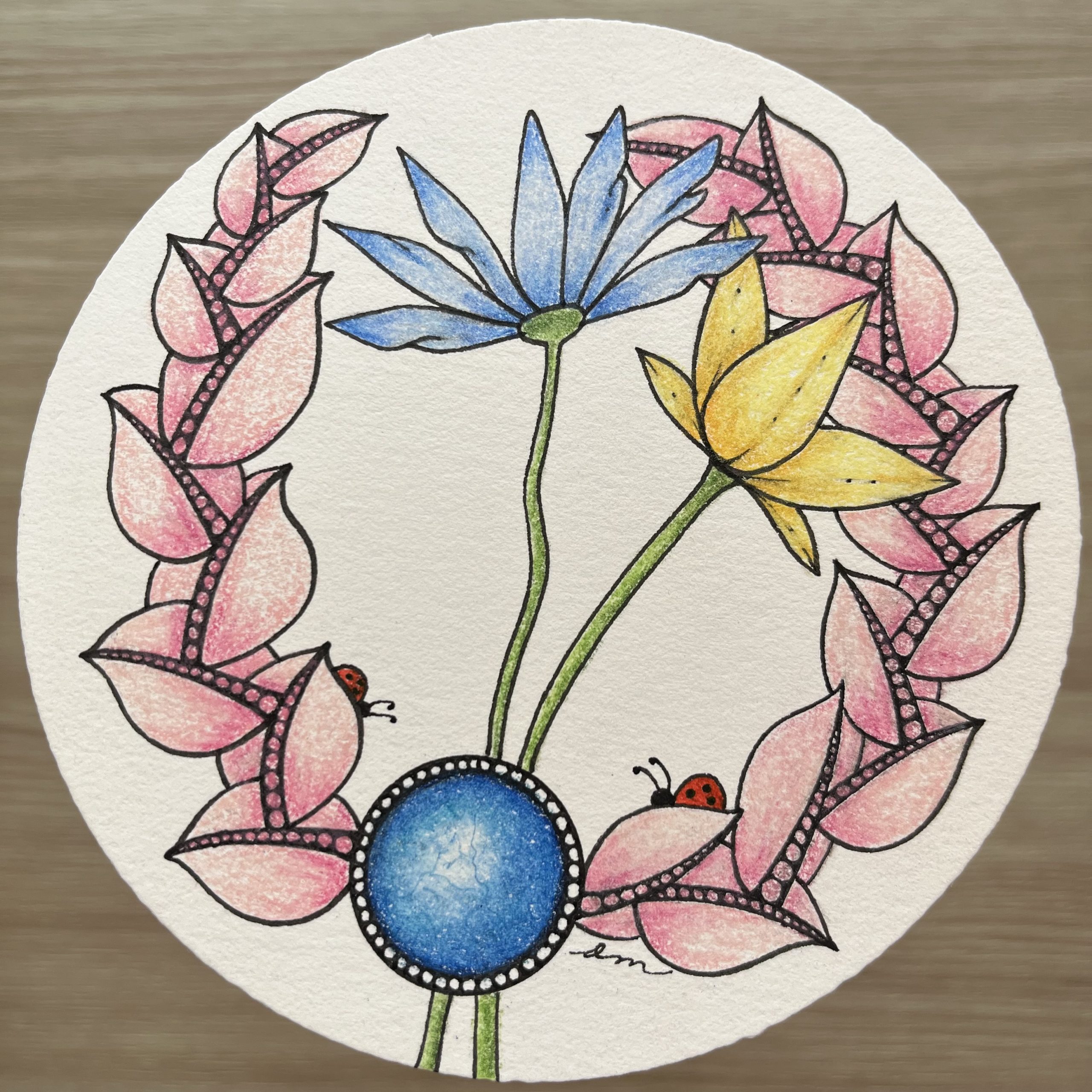 Live Zentangle Class Series: Spring Wreath