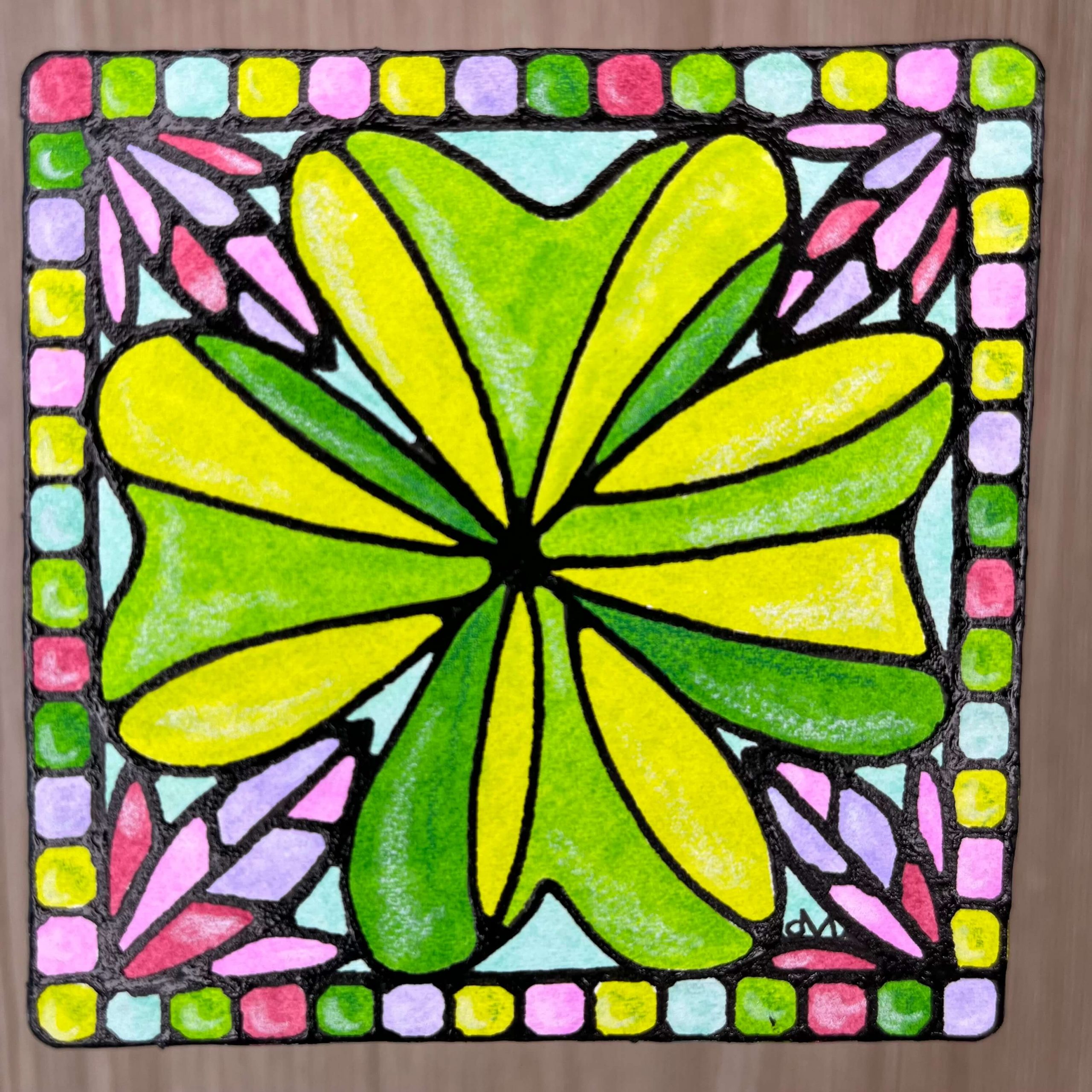 Online Zentangle Class: Stained Glass Luck