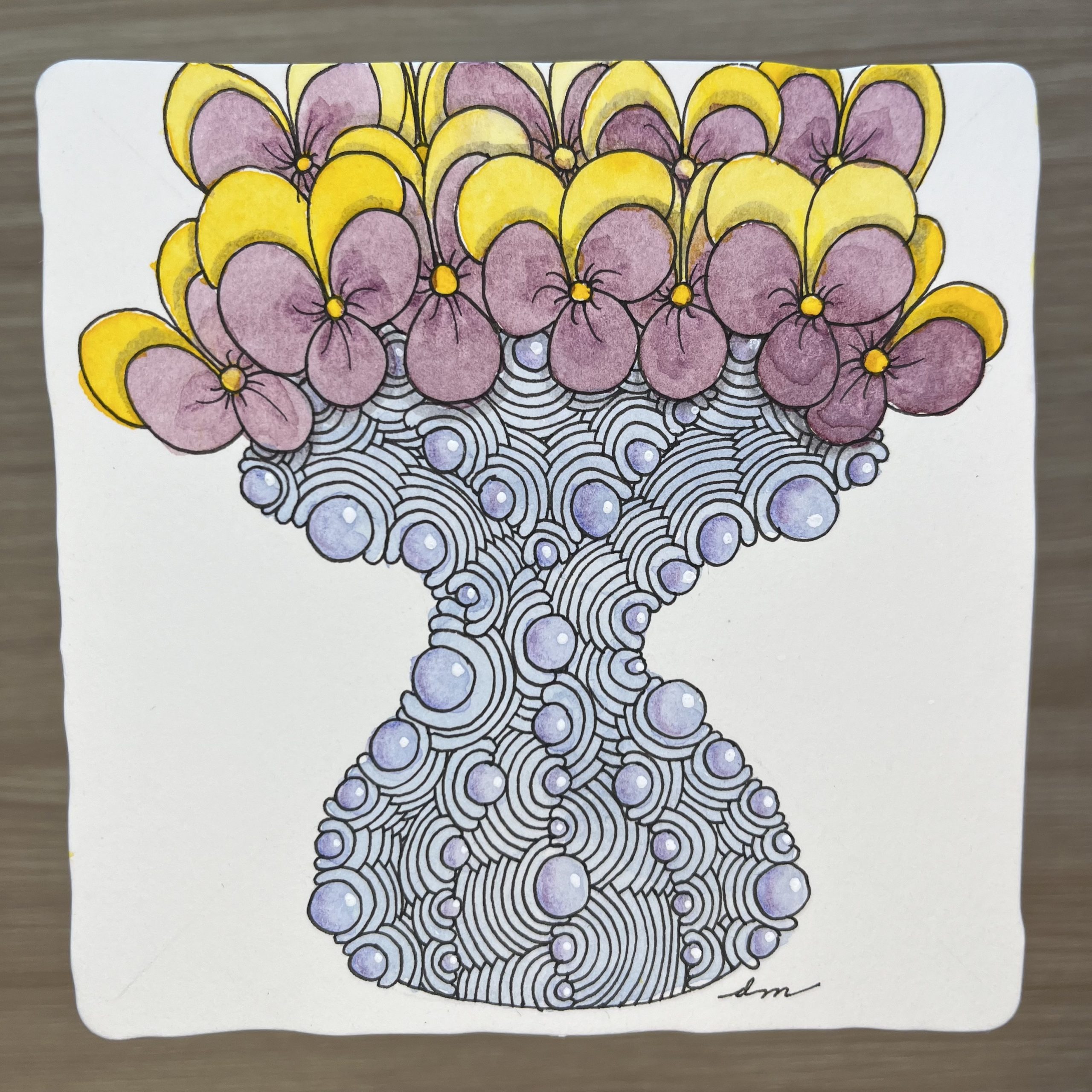 Online Zentangle Class: Tangled Vase