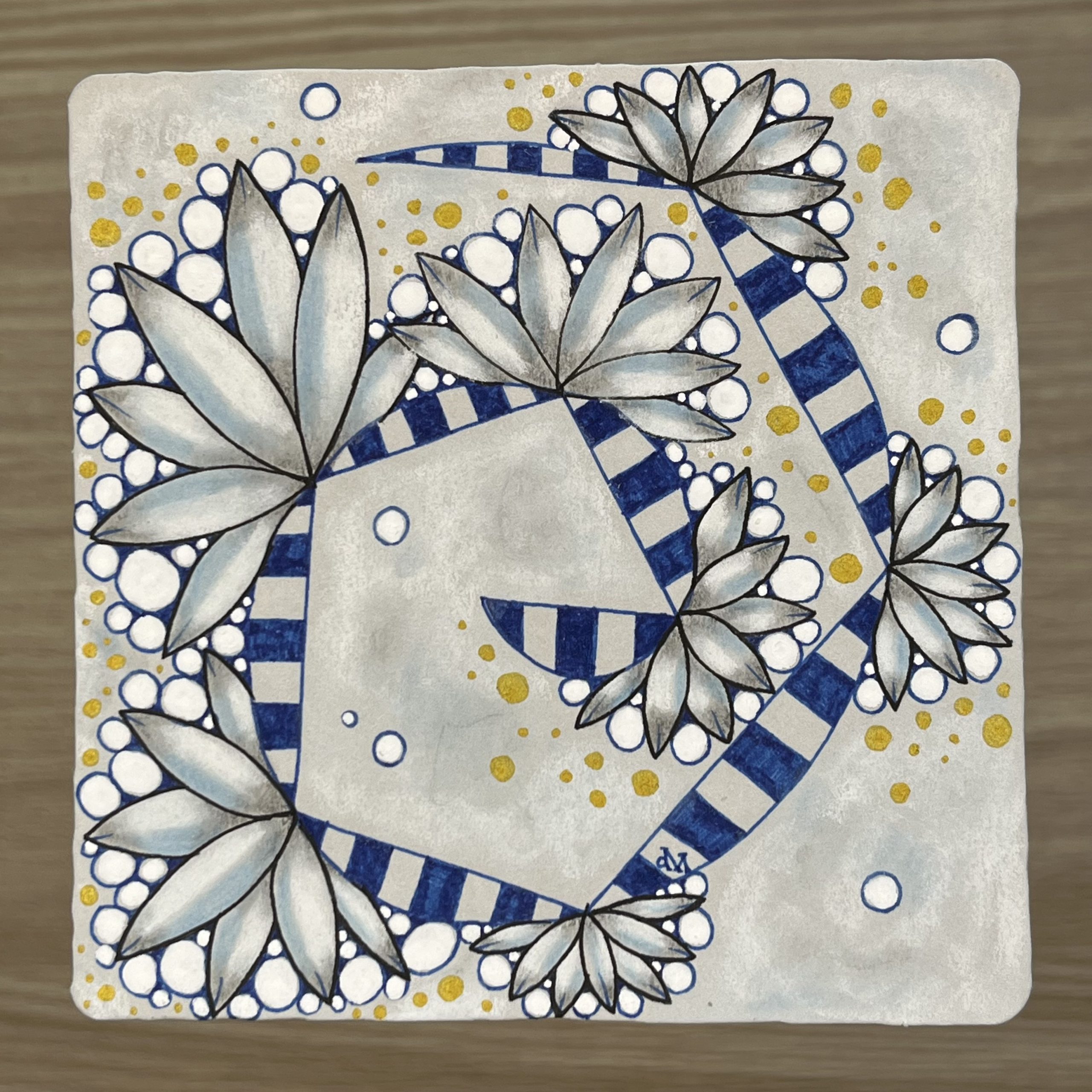 Live Zentangle Class (Afternoon): Shades of Blue and Grey
