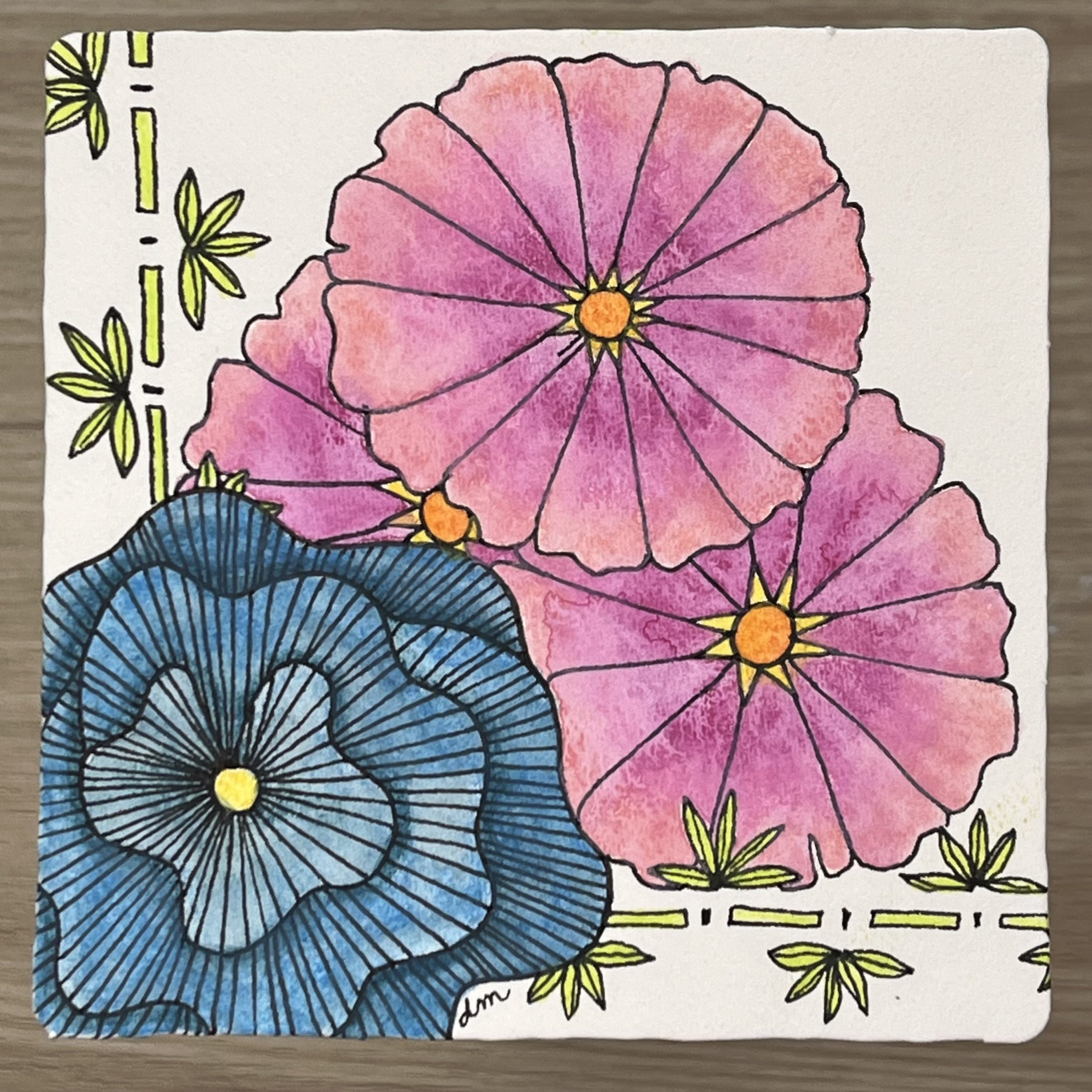 Online Zentangle Class: Bamboo & Flowers