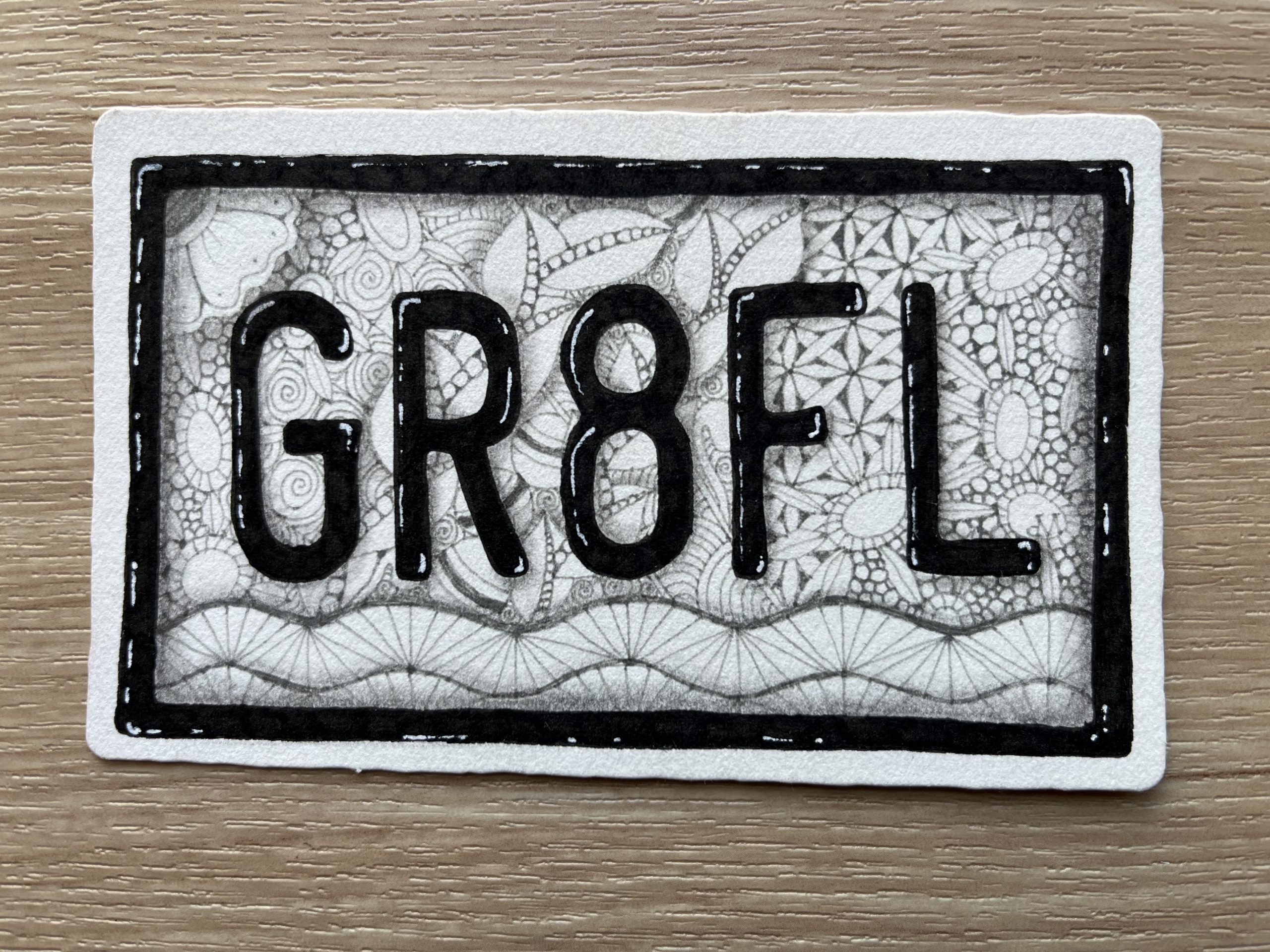 Live Zentangle Class (Afternoon): GR8FL Zentangle Class