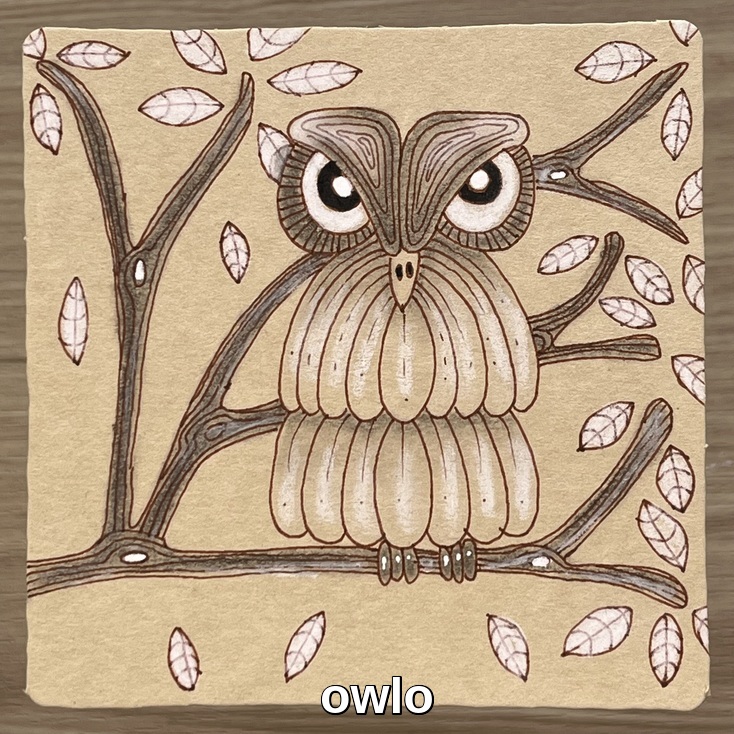 Online Zentangle Class: Owlo