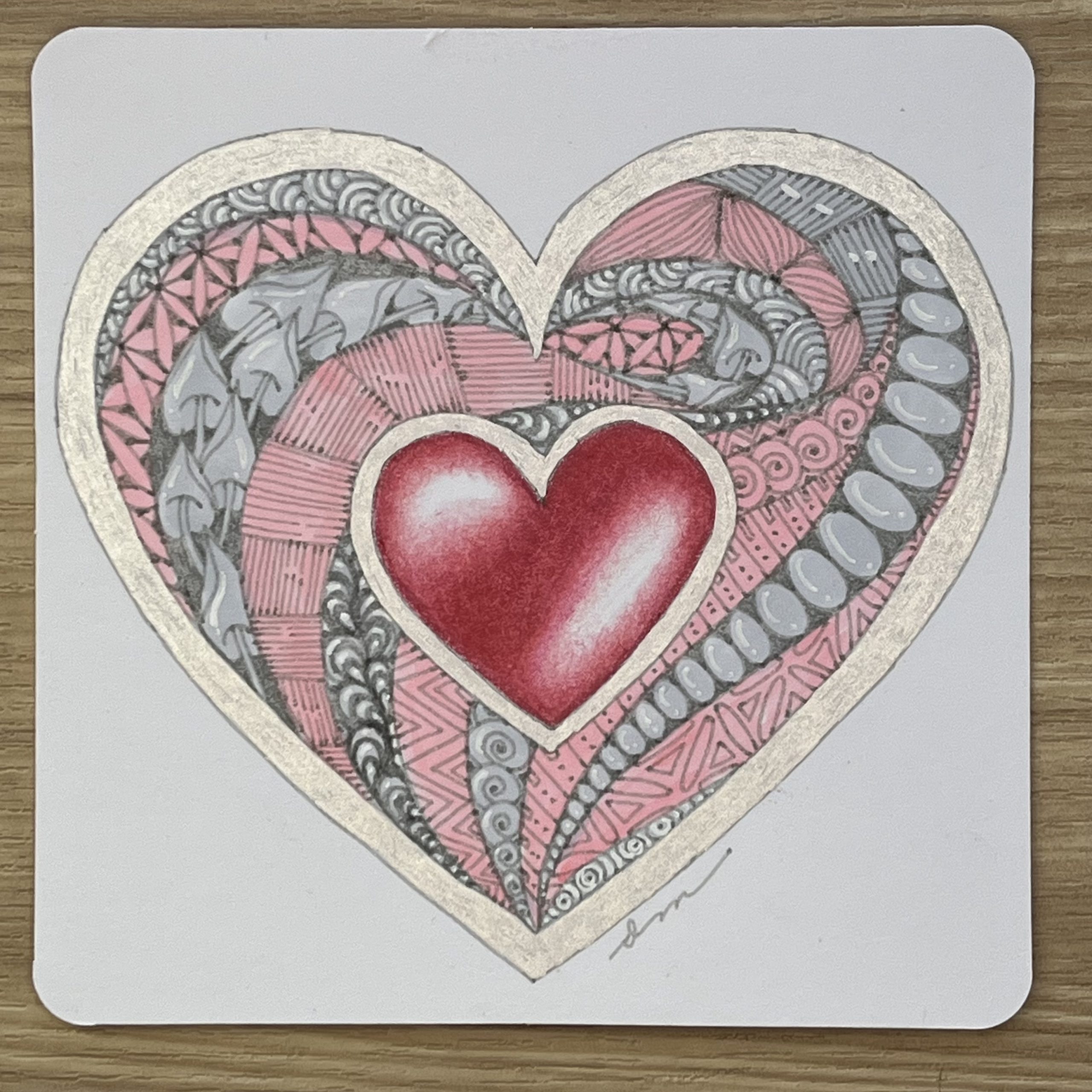 Online Zentangle Class: Heart ZIA