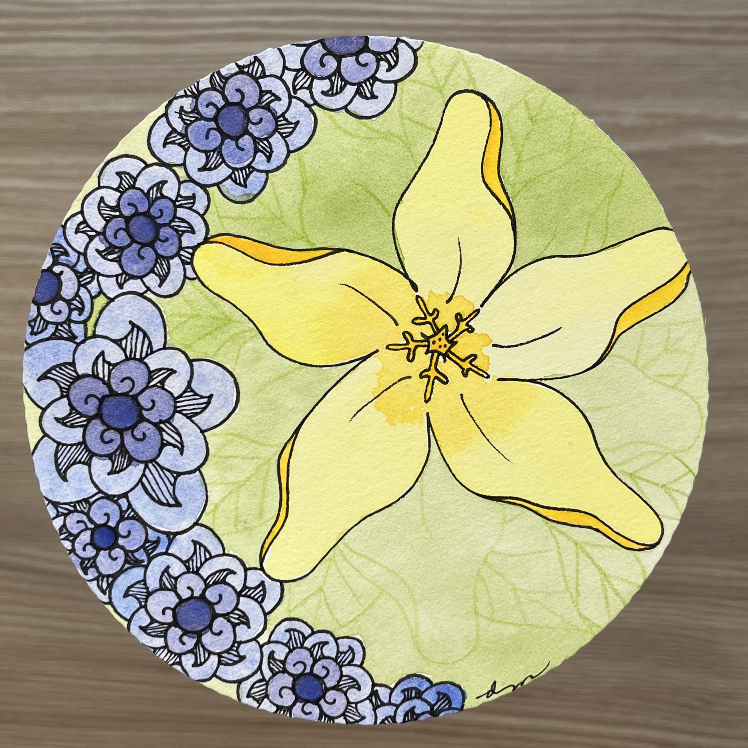 Online Zentangle Class: Floral Zendala