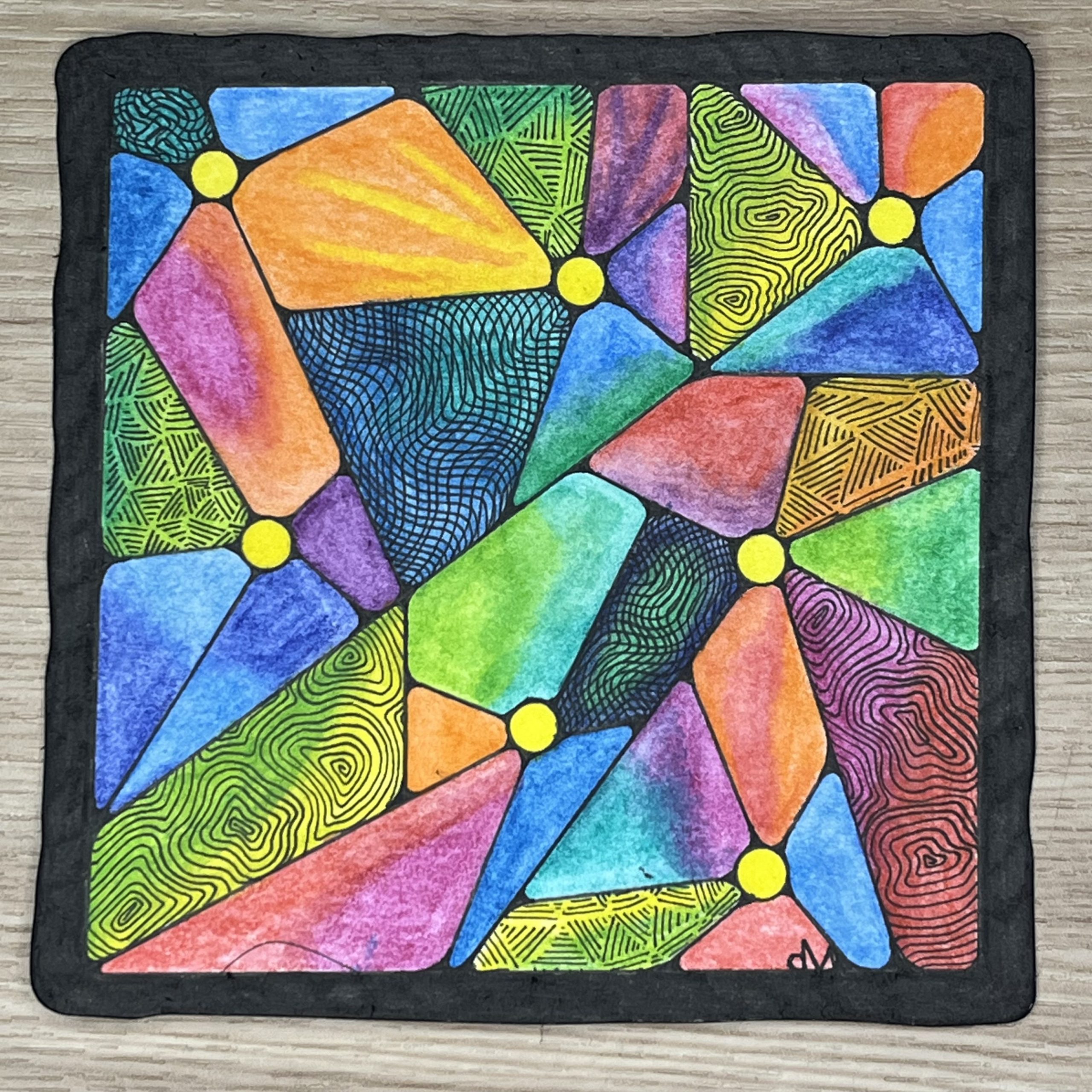 Online Zentangle Class: Stained Glass ZIA