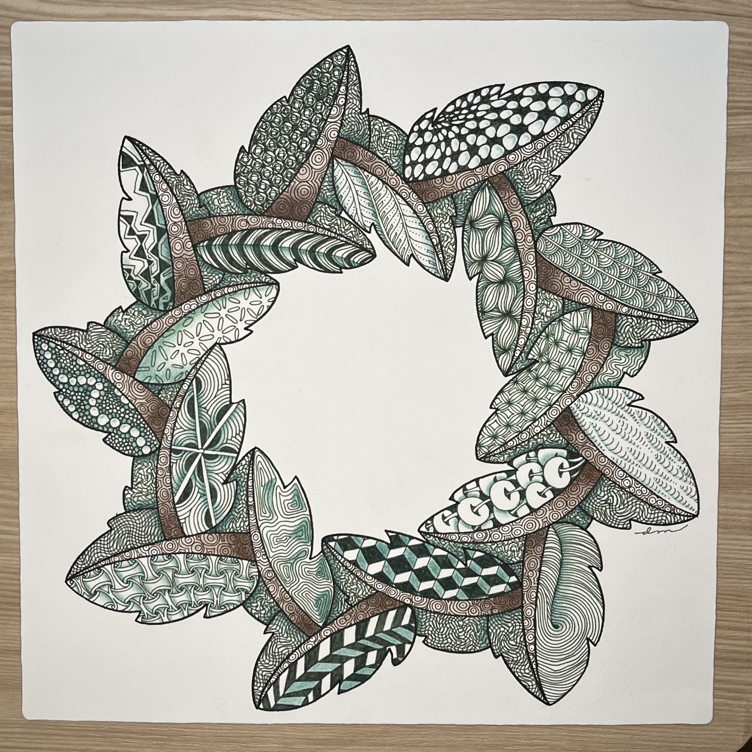 Live Zentangle Class (Evening): Zentangle Wreath