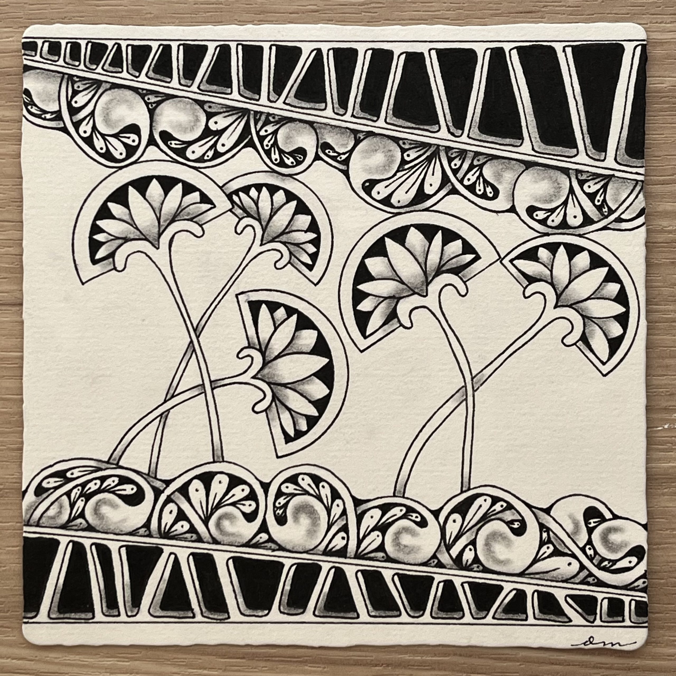 Online Zentangle Class: Geometric Flowers
